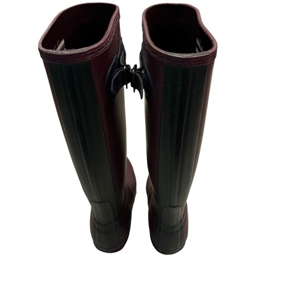 Hunter Boots Wellies Burgundy Maroon Brown Sz US 5F - Picture 4 of 9